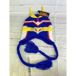 My Hero Academia All Might Cosplay Tassel Peruvian Laplander Knit Beanie Hat Cap